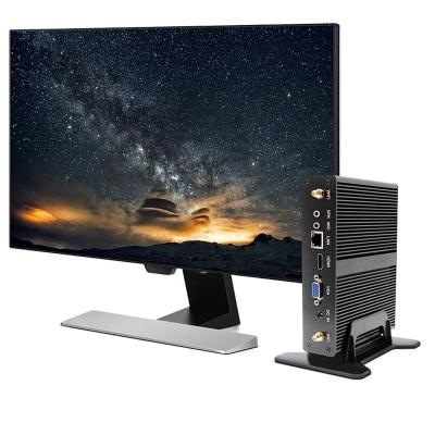 China Cheap X86 3205U 3556U Mini PC Fanless Industrial PC Thin Client Win 10 Linux Used Desktop Computer Low Power Nettop PC For POS for sale