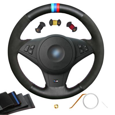 China Perfectly Fit Custom Leather Steering Wheel Cover Car For BMW E60 M5 For BMW E63 E64 Cabrio M6 2005-2010 for sale