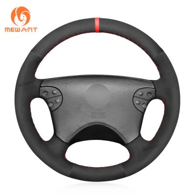 China Comfortable feel hand stitching soft suede steering wheel cover for Mercedes-Benz W208 C208 W210 W463 E320 e-Class CLK for sale