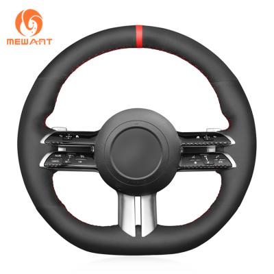 China Comfortable Feel Hand Stitching Soft Suede Steering Wheel Cover For Mercedes-Benz W206 C-Class W213 E-Class 2021 for sale