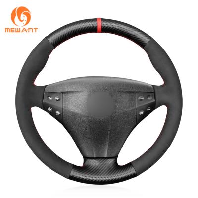 China MEWANT Perfectly Fit For 2001-2004 Mercedes Benz C Class W203 Car Suede Diy Carbon Non-Slip Custom Steering Cover Trim for sale