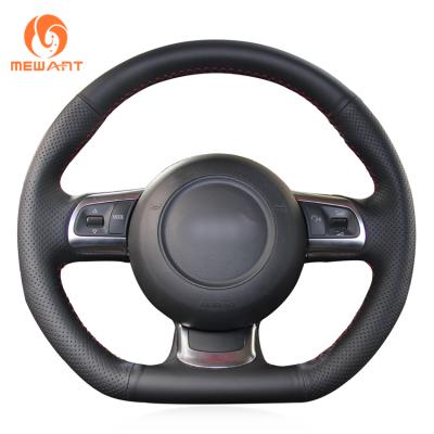 China Feel Comfortable Hand Stitch Black Leatherette Steering Wheel Cover For Audi A3 8P S3 R8 TTT TTS TTT RS for sale