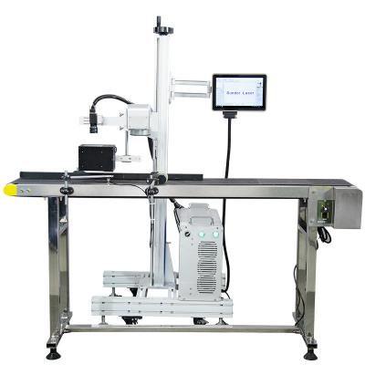 China Video Laser Fiber Laser Marker Raycus Fiber Laser 20w Flying Laser Marking Machine for sale