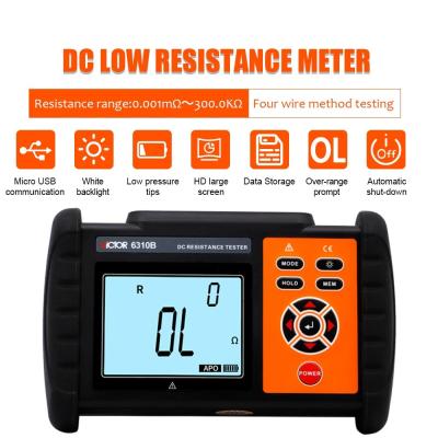 China VICTOR  6310B DC Low Resistance Tester four-wire measurement 300k OHM USB data upload resolution 1uOHM for sale