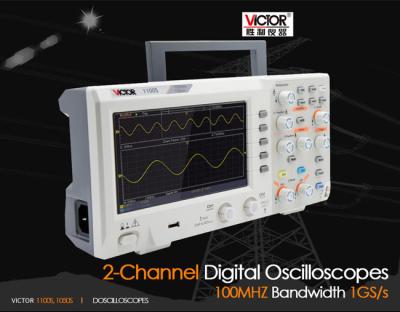 Cina Stoccaggio completo di larghezza di banda di 100mhz Digital di Manica ultra sottile dell'oscilloscopio 2 in vendita