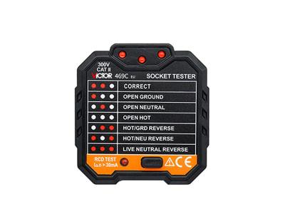 China Plastic Socket Tester VICTOR Digital Multimeter EU US Plug Breaker for sale