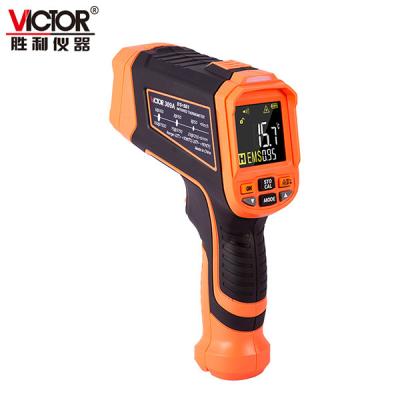 China Emissivity Adjustment Handheld Infrared Thermometer 9F 6F22 VA Screen for sale