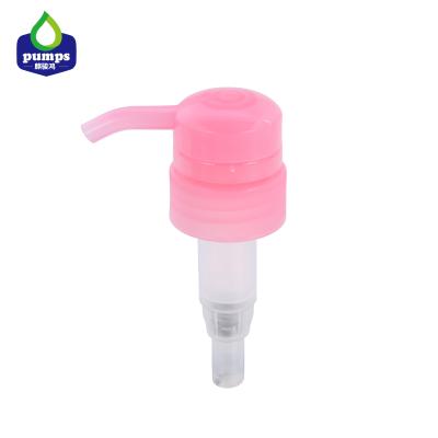 China Anti - Back Irrigation Lotion Pump 33/410 Pink Color 4cc Dosage Shampoo for sale