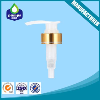 China Golden Color Aluminum Metal 33/410 Shampoo Shower Gel Lotion Pump for sale