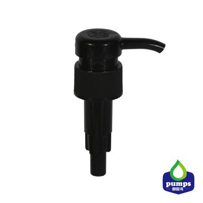 China Black Plastic Glass Bottle Pump Top 28/410 Soap Dispenser Head for sale