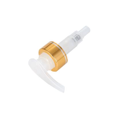 China Plastic Hand Gold Lotion Pump Big Dosage 28mm 32mm 38mm Custom Logo for sale