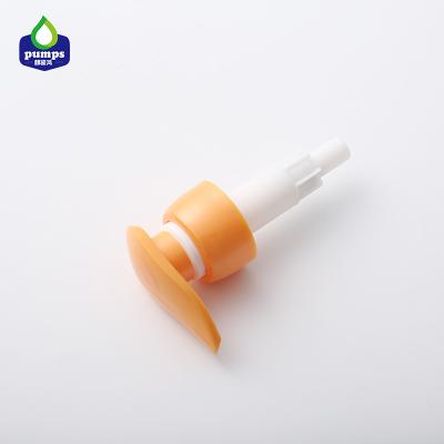 China China Factory Directly Selling Commonly Use Yellow Ribbed Screw Plastic Lotion Pump Head for sale