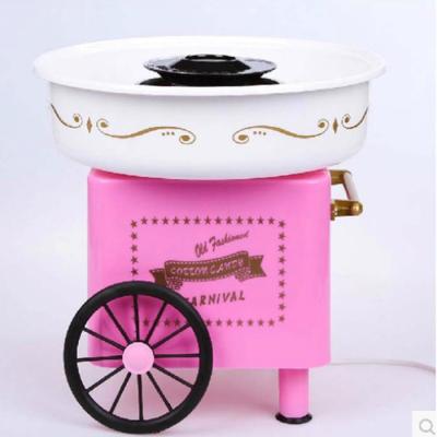 China Hot Selling DIY Cotton Candy Maker Machine Pink Mini Retro Trolley Cotton Candy Maker Home Use Home Party Use for sale