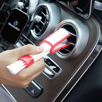 China Portable Car Accessories Double Ended Car Air Vent Slot Brush Duster Shade Keyboard Home Cleaning Brushes for sale