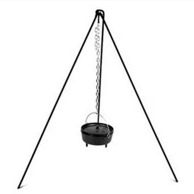 China Dutch Ovens Outdoor Cooking Outdoor Cast Iron Fire Hanging Camping Tripod Raising Pot Hanging Bracket for sale