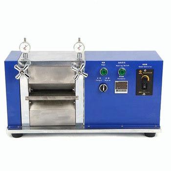 China Factory Battery Lab Equipment Electric Hot Press Rolling Machine With Heating Roller for sale