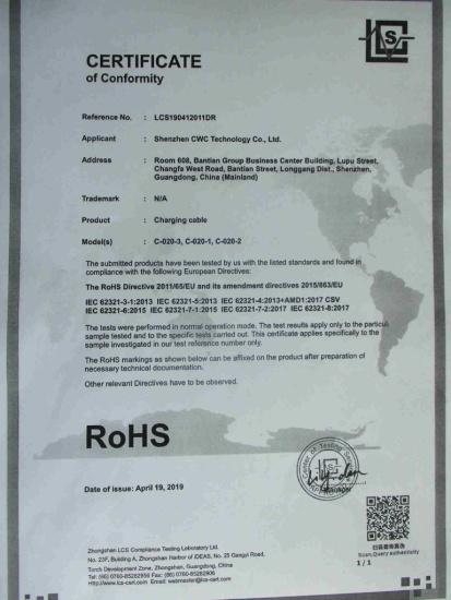 RoHS - Shenzhen CWC Technology Co., Ltd.