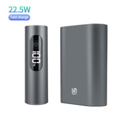 China Custom Logo 10000mah Power Bank 10000mah Palladium Palladium Aluminum Fast Charging Power 22.5w Portable Smart Bank Mobile Phone/Tablet PC for sale