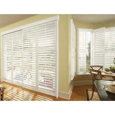 China Plantation Pins Modern House Blinds Window Louvers Venetian Shutter for sale