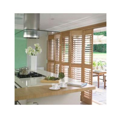 China Europe China Modern Timber Plantation Horizontal Wooden Insulated Shutters for sale