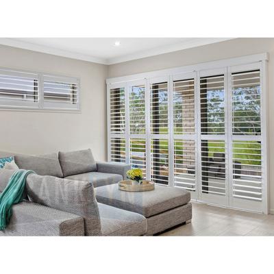 China Warm sale factory wholesale price modern white wooden plantation basswood shutters for sale