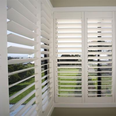 China Easy Install Interior Exclusive Home Furniture Security PVC Plantation Shutter for sale