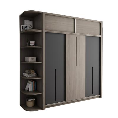 China Sliding Door Environmental Friendly Bedroom Modern Minimalist Designs Furniture Wardrobes Wood Wardrobes for sale