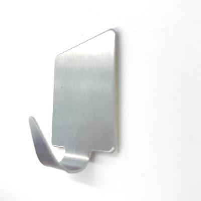 China Durable 4cm Stainless Steel Hook Self Adhesive Hanging Hook-Square for sale