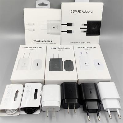 China Mobile Phone Original Super Fast Charger 25W Charger Phone Portable USB Type C Wall Charger Fast Charging For Samsung Note 10/Note 20/S20 for sale