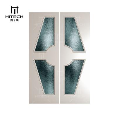 China Good quality interior wooden double door leaf double entry leaf decoration technology security wood door for sale