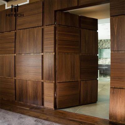 China Solid Wood Waterproof European Exterior Main Pivot Modern Design Entrance Doors Entry Style Technology Wooden Front Door For Villa for sale