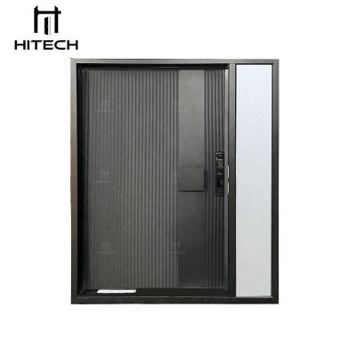 China High Quality Modern Technology 3D Modern Design Pivot Iron Door Front Outside Doors Cast Aluminum Exterior Door for sale