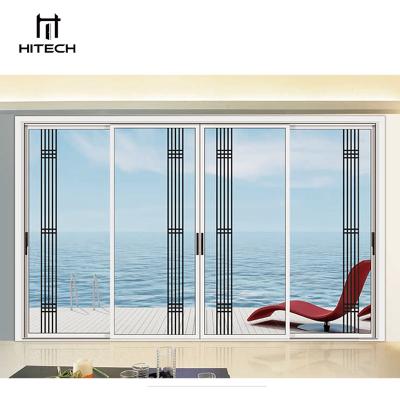 China Sound Insulation Technology Frame Interior Silent Aluminum Sliding Door Double Glazed Sliding Doors for sale