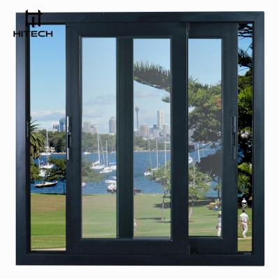 China Sound Insulation Technology Hurricane Sliding Glass Doors Sliding Bathroom Door 96x72 Exterior Slim Aluminum Sliding Doors for sale