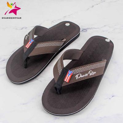 China Custom Printed Fashion Mens Eva Slippers Sandals Custom Made Flip Flops 2018 New for sale