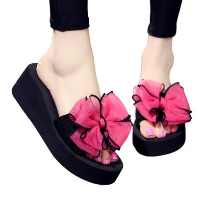 China 2019 New Fashion Women's High Heel Shoes Height Increasing Bowknot for sale