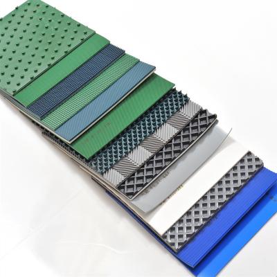 China Ramp Conveying Miou Belt Pattern Conveyor Belt Non-slip Wear Resistant Grass Pattern Conveyor Belt for sale