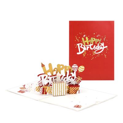 China Europe 3d Custom Print Pop Up Happy Birthday Cards With Light And Music for sale