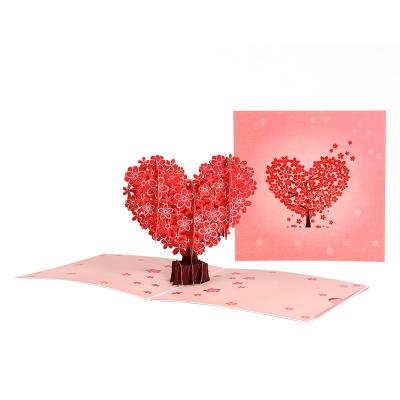 China Europe Laser Cut 3d LOVE POP Valentines Day Pop Up Cards for sale