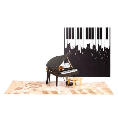 China Europe handmade 3d piano sound printing greeting card for birthday for sale