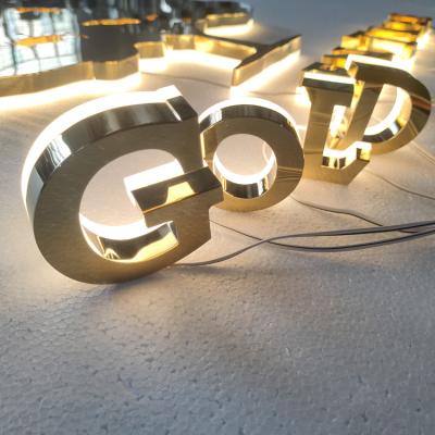 China Custom waterproof led modules backlit 3d signage logo light up letters popular 3d channel letter led backlit sign company led wall sign letter for sale