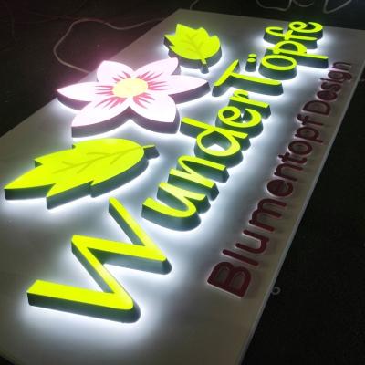 China Custom Logo Signage Waterproof 3d Modules LED Acrylic Light Up Custom Led Lighting Electronic Up Sign Letter Led Logo Sign for sale