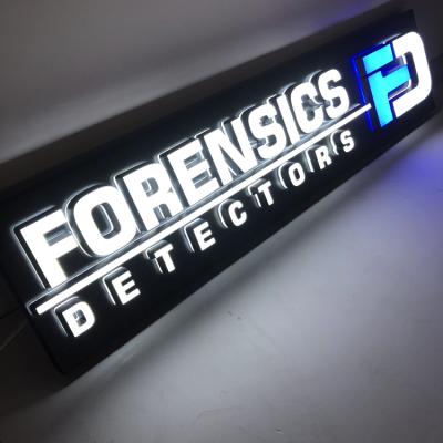 China OEM Energy Saving Advertising Design Waterproof Luminous 3d Letters Company Name Logo Acrylic Led Sign Baked OEM Supporting Board Signage for sale