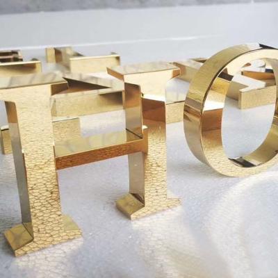 China Wall Hanging Wholesale 304 Stainless Steel 3D Alphabet Letters Sign Store Shop Advertising Name for sale