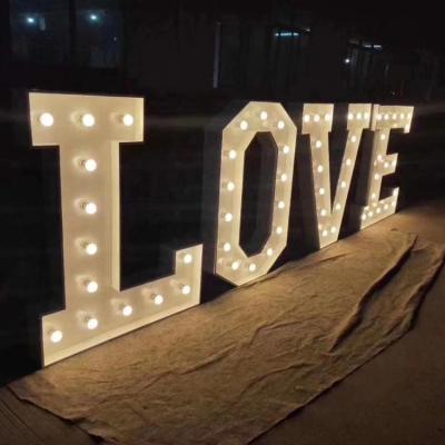 China Buildings Factory Supplier Sign 4ft Light Number 4ft Love Letters Waterproof Luminous Giant Letters Marquee for sale