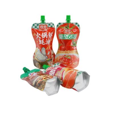 China Hot Popular Moisture Proof OEM Accept Stand Up Spout Pouch Doypack Liquid Opaque Food Package Factory In China for sale