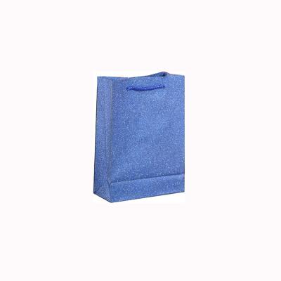 China Blue Disposable Glitter PP Gift Bag For Luxury Package PP Plastic Material With Laminated Film for sale