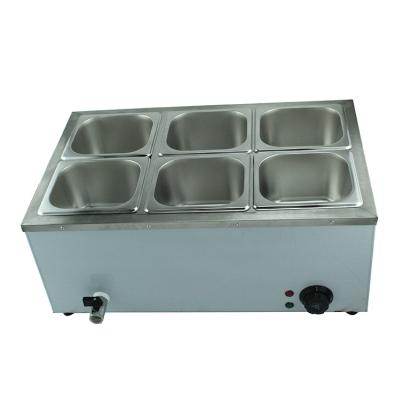 China Food Warmer Equipment Supplies 6 Pans Table Electric Chocolate Supply Top Melting Machine XSL-6VS for sale