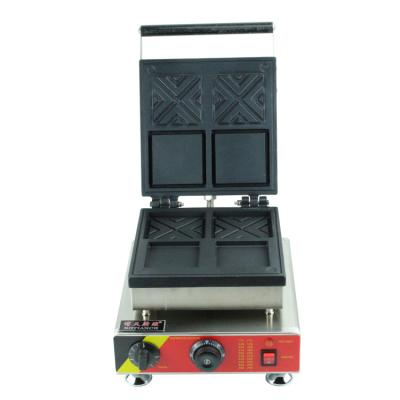 China Adjustable Thermostat Commercial Special Shape Waffle Making Machine Waffle Pancake Baker Waffle Machine For Sale for sale