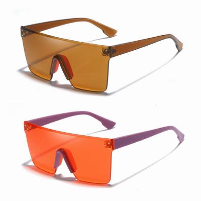 China Square OEM Brand Vintage Brown Shading Mens 2021 New Arrivals Designs 70S Sun Glass Women Rimless Square Sunglasses Women for sale